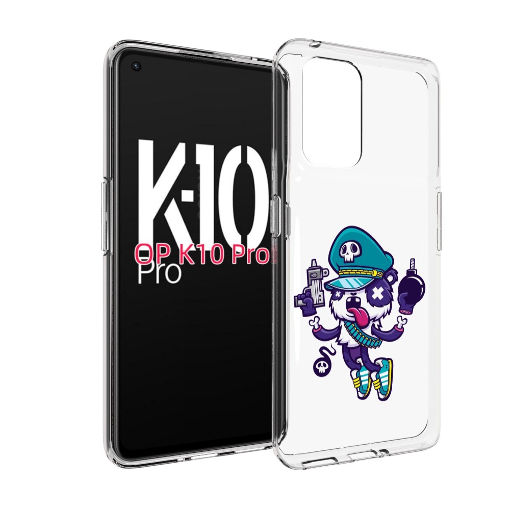 

Чехол MyPads персонаж с пистолетом и бомбочкой для OPPO K10 Pro, Прозрачный, Tocco