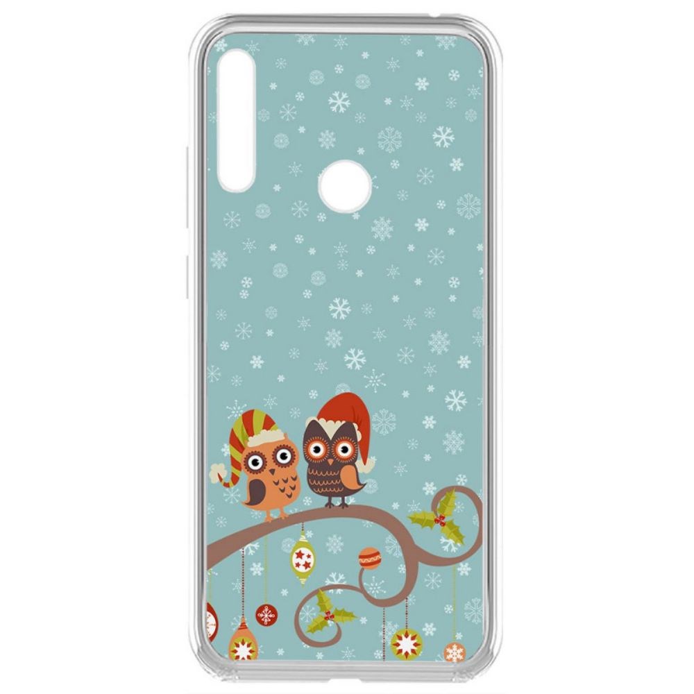 

Чехол-накладка Krutoff Clear Case Совушки для Huawei Y6S