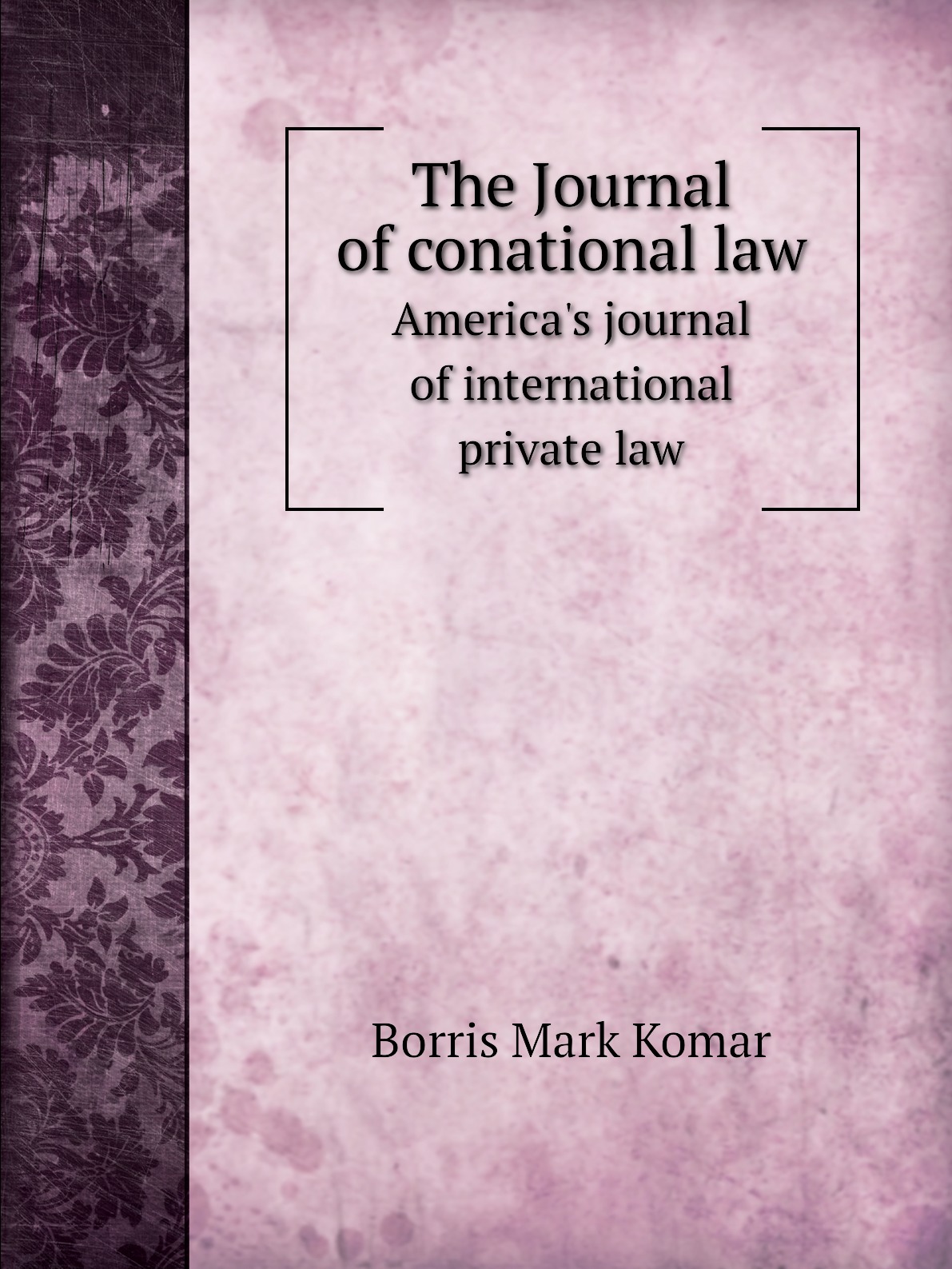 

The Journal of conational law