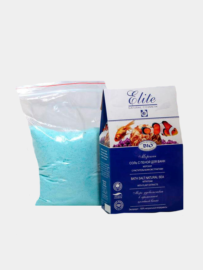 

Соль с пеной для ванн ELITE, морская, 500 г
