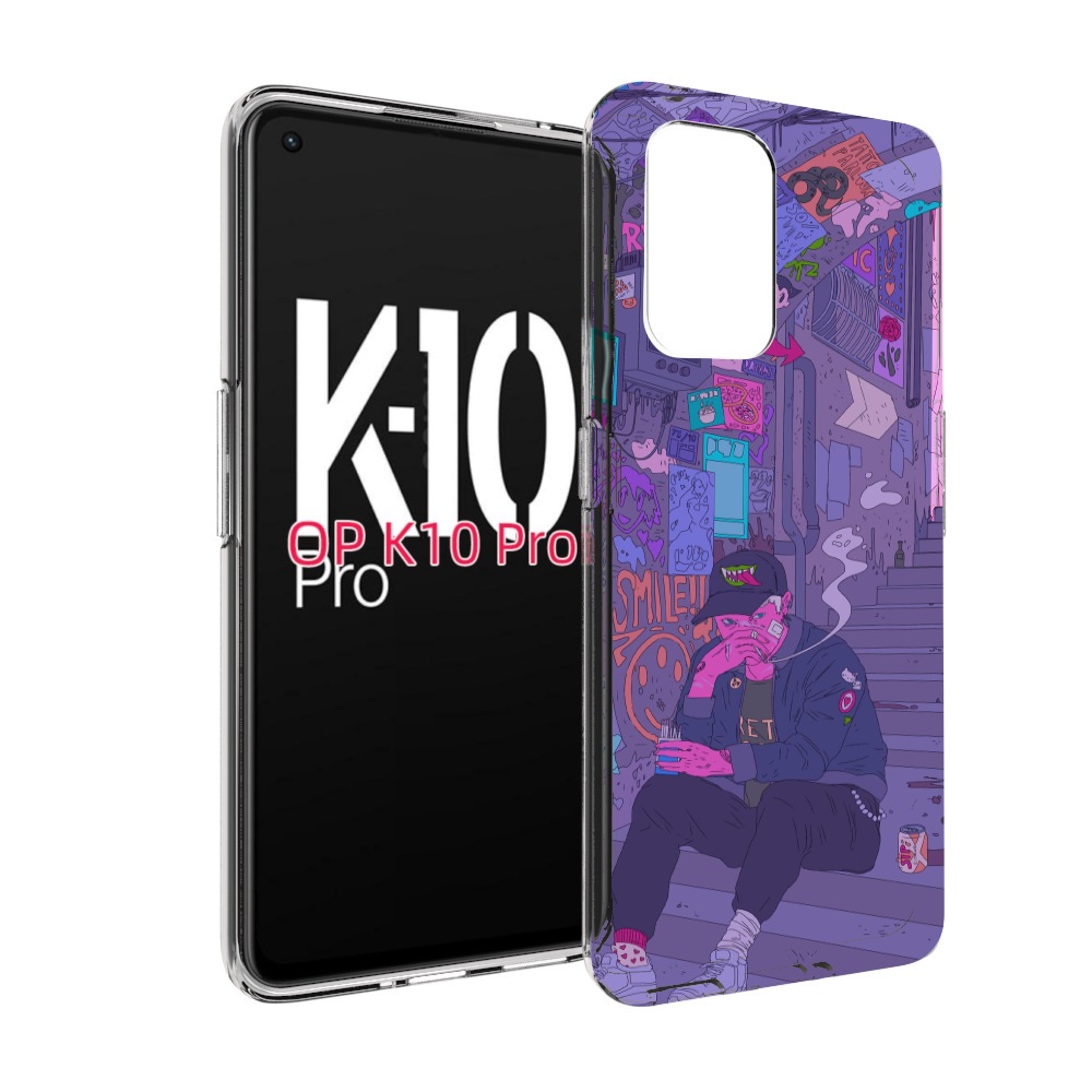 

Чехол MyPads парень в подъезде мультик для OPPO K10 Pro, Прозрачный, Tocco