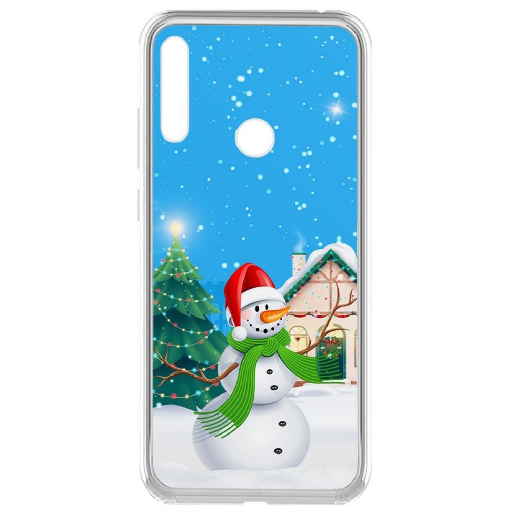 

Чехол-накладка Krutoff Clear Case Снеговик для Huawei Y6S