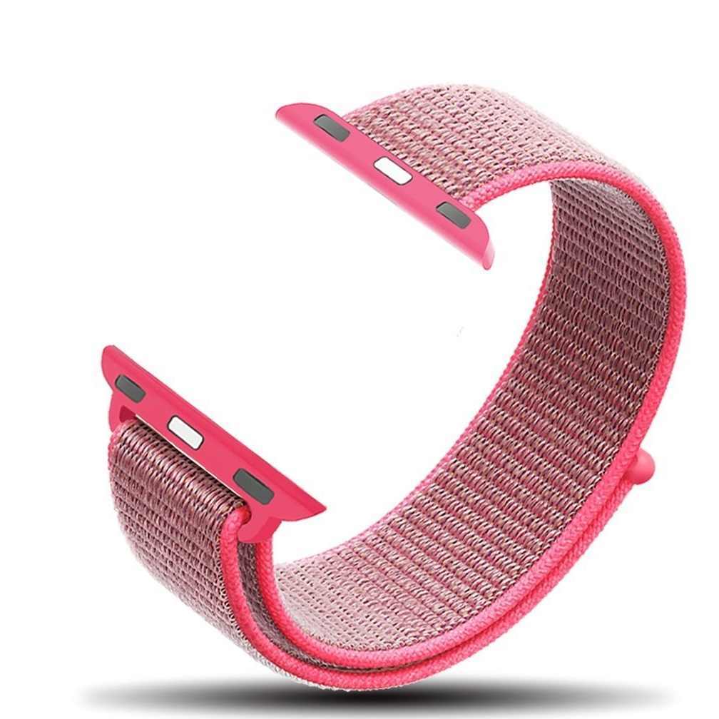 

Ремешок нейлоновый для Apple Watch 42/44мм (15), розовый, на липучке