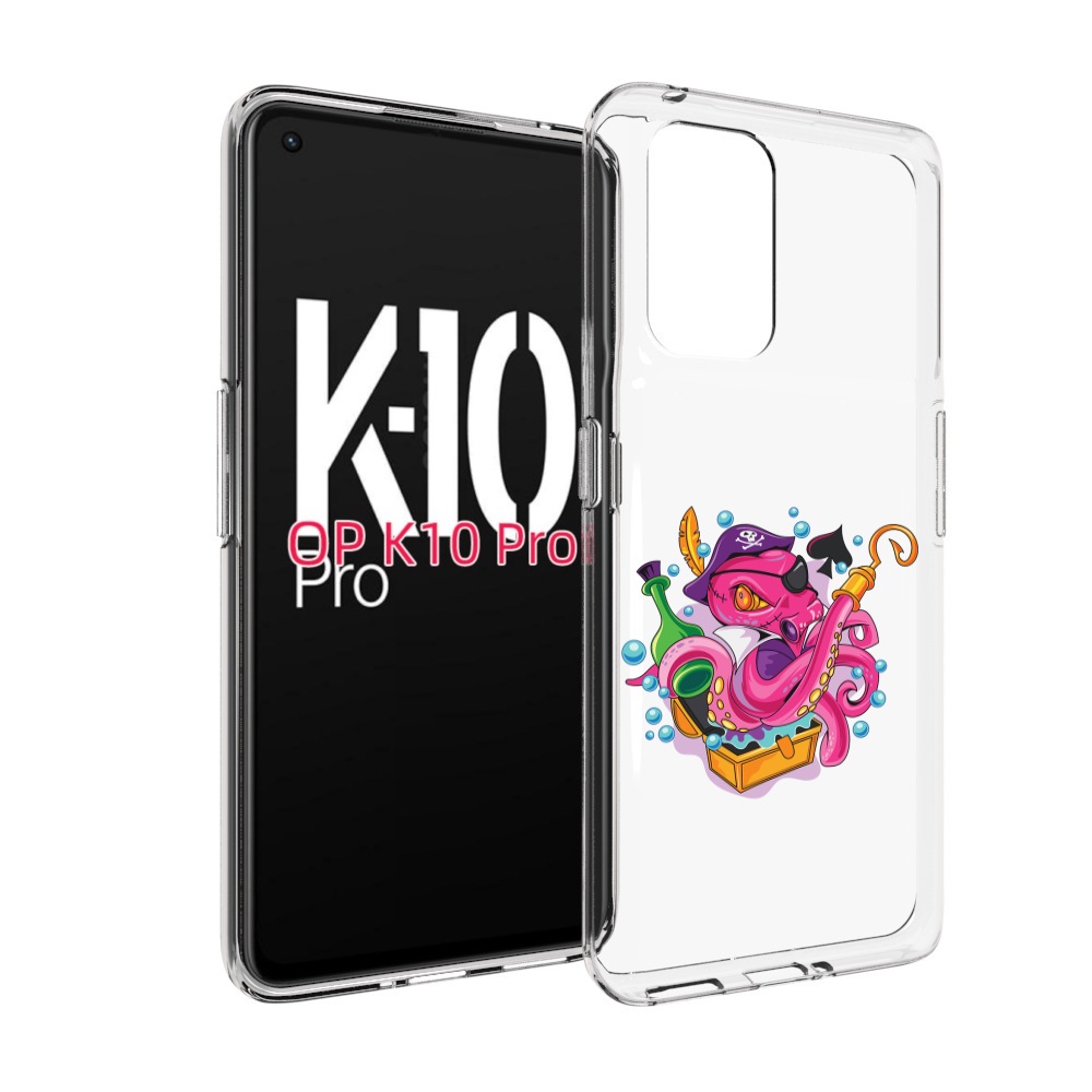 

Чехол MyPads осьминог пират детский для OPPO K10 Pro, Прозрачный, Tocco