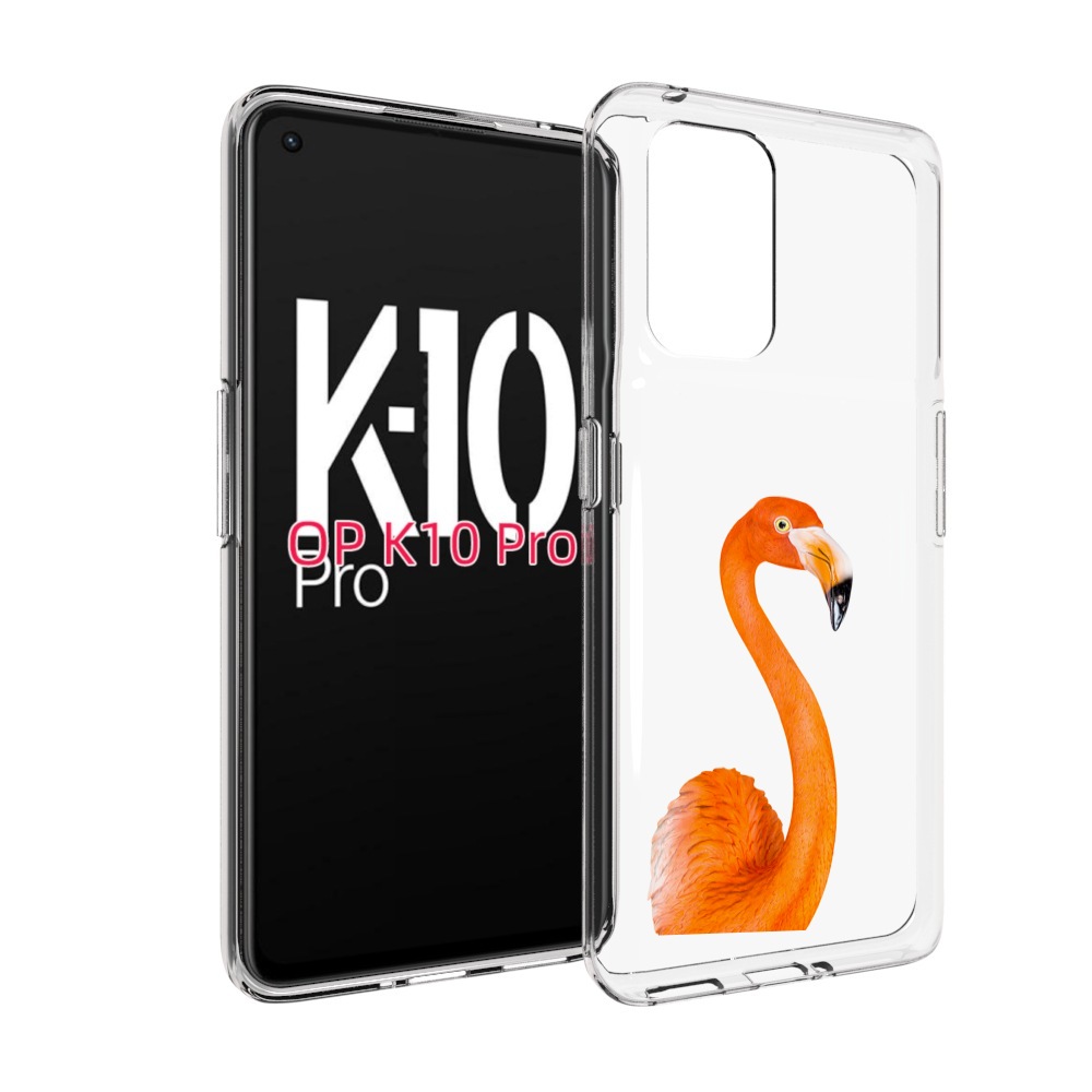 

Чехол MyPads оранжевый-фламинго для OPPO K10 Pro, Прозрачный, Tocco