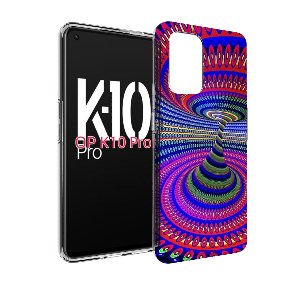 

Чехол MyPads оптическая иллюзия для OPPO K10 Pro, Прозрачный, Tocco
