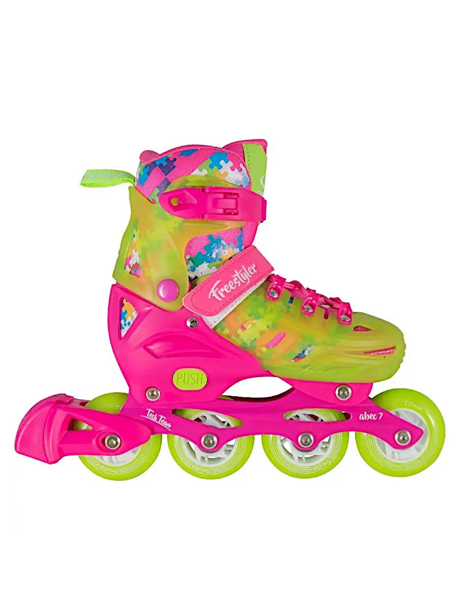 

Роликовые коньки TECH TEAM Freestyler 32-35 розовый, Freestyler