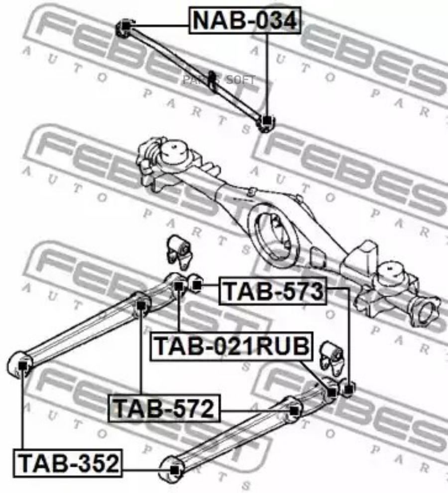 

FEBECT TAB-573 Сайлентблок зад.рычага