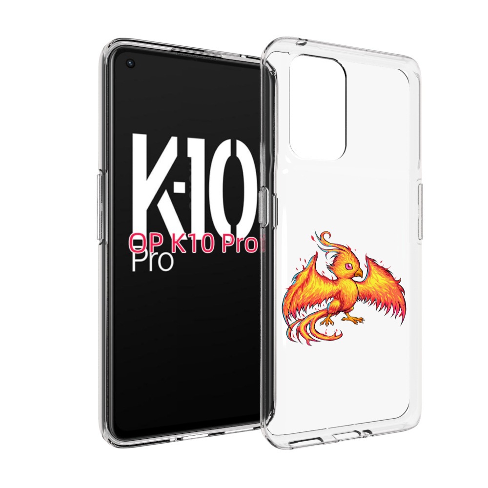

Чехол MyPads огненная-птичка для OPPO K10 Pro, Прозрачный, Tocco
