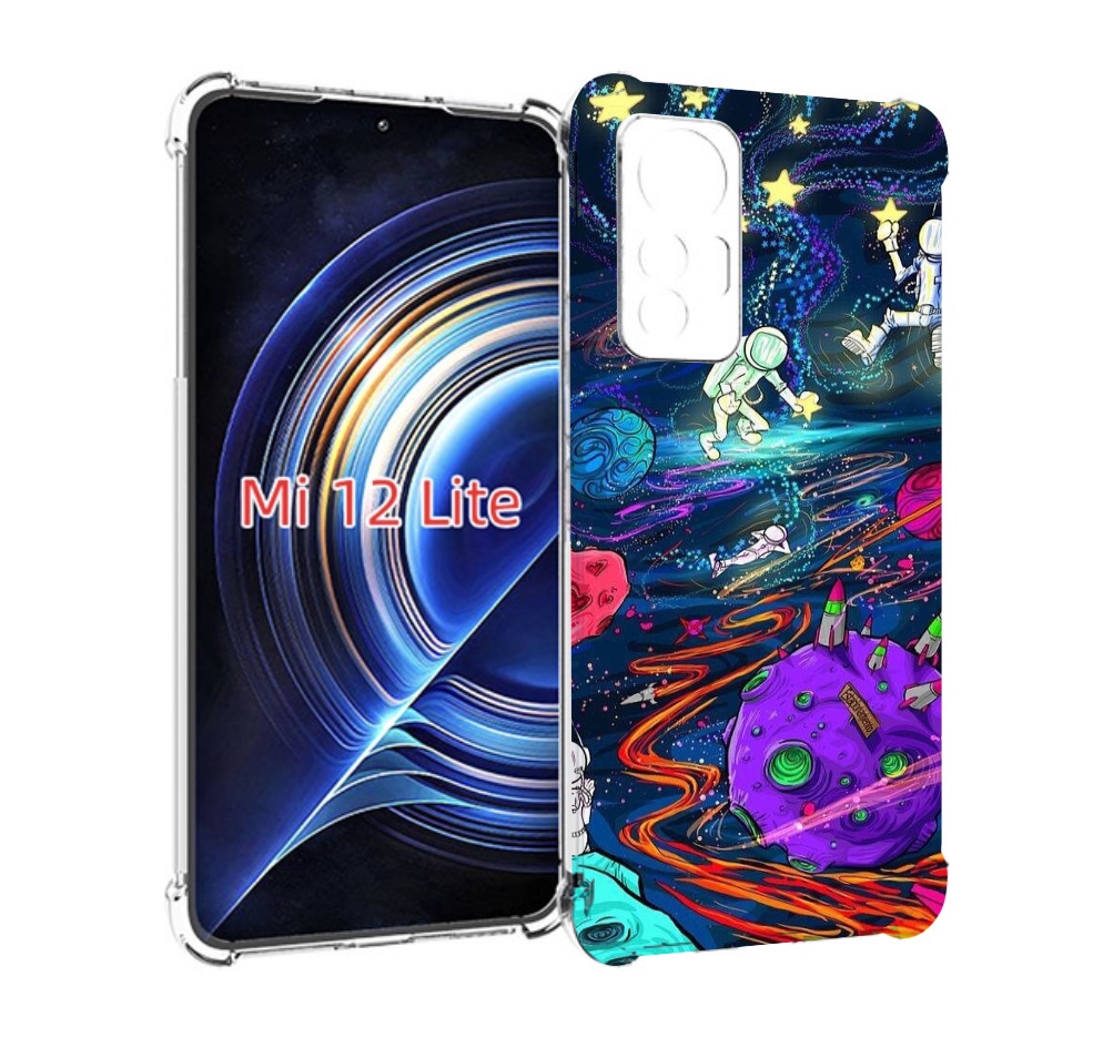 

Чехол MyPads красочный космос для Xiaomi 12 Lite, Прозрачный, Tocco