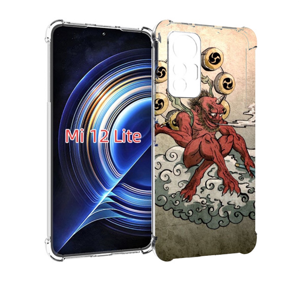 

Чехол MyPads красный чертик на облаке для Xiaomi 12 Lite, Прозрачный, Tocco