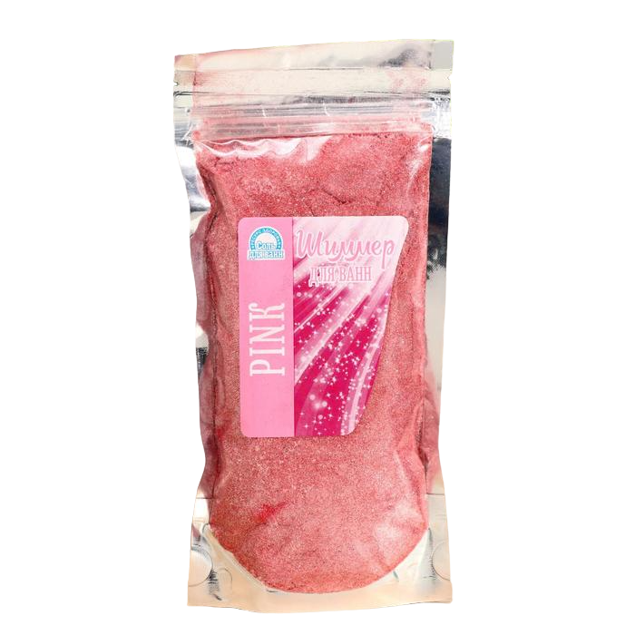 

Соль для ванн Pink с шиммером, 180 г