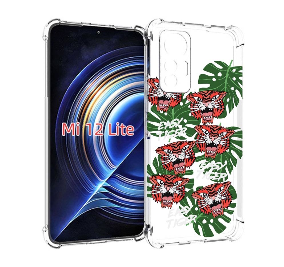 

Чехол MyPads красные-тигры для Xiaomi 12 Lite, Прозрачный, Tocco