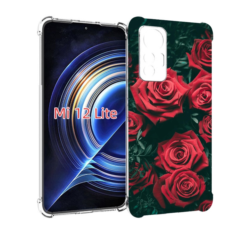 

Чехол MyPads красные-бархатные-розы для Xiaomi 12 Lite, Прозрачный, Tocco
