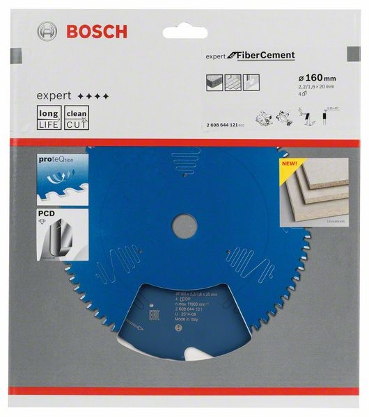 

Диск циркулярный 160x20x2.2/1.6x4T 2.608.644.121 BOSCH