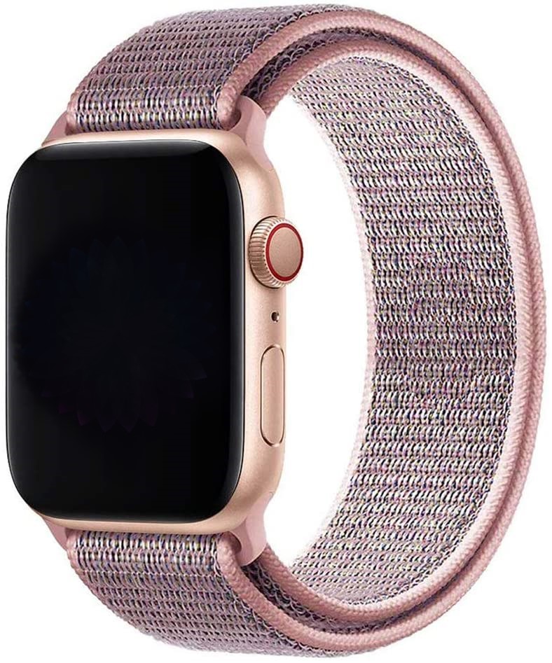 

Ремешок нейлоновый для Apple Watch 38/40мм (10), песочно-розовый, на липучке