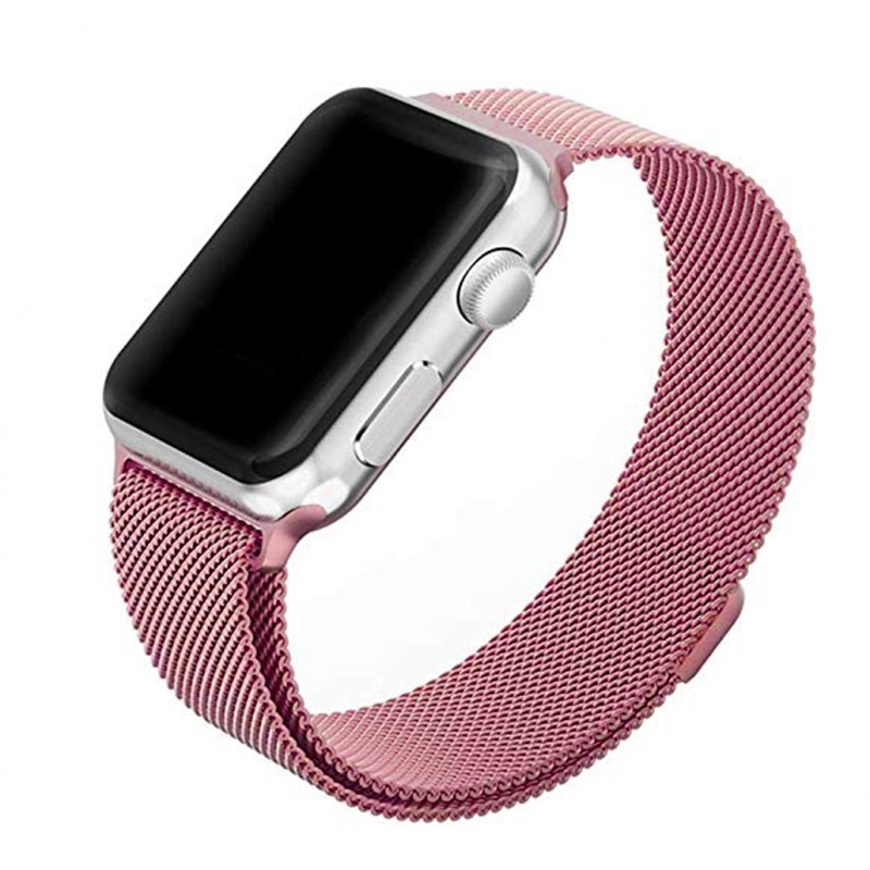 

Ремешок миланcкий из нержавеющей стали для Apple Watch 38/40мм (10), красное золо