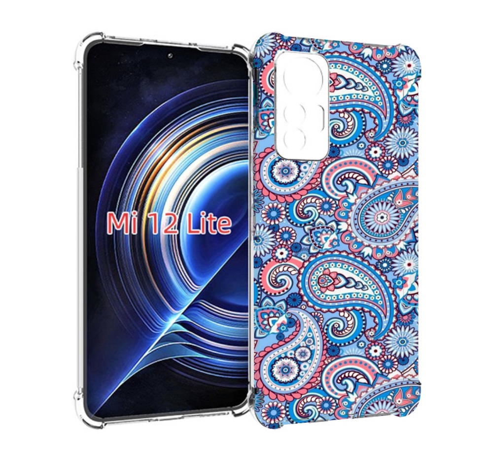 

Чехол MyPads красивый голубой арнамент для Xiaomi 12 Lite, Прозрачный, Tocco