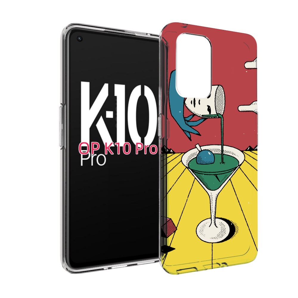 

Чехол MyPads необычный напиток для OPPO K10 Pro, Прозрачный, Tocco