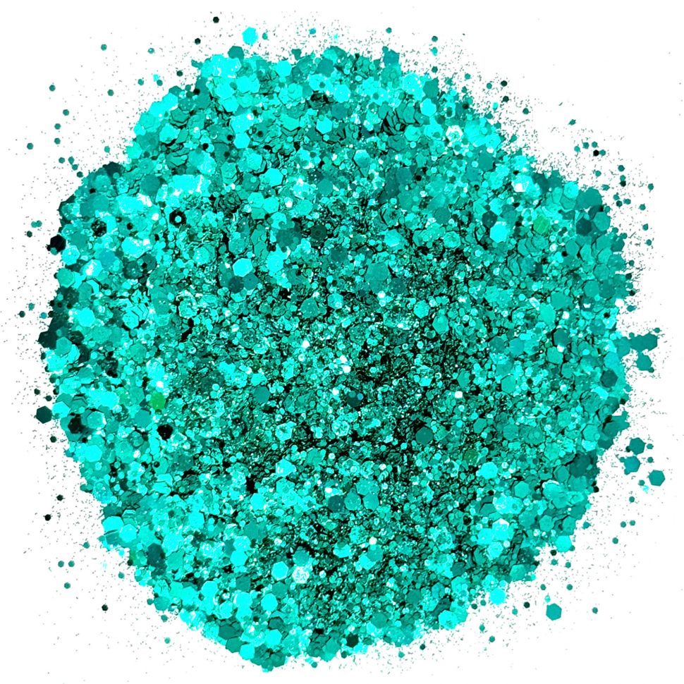

Глиттер-блестки EPOXYMASTER бирюзовые, 25мл, Голубой, Блестки