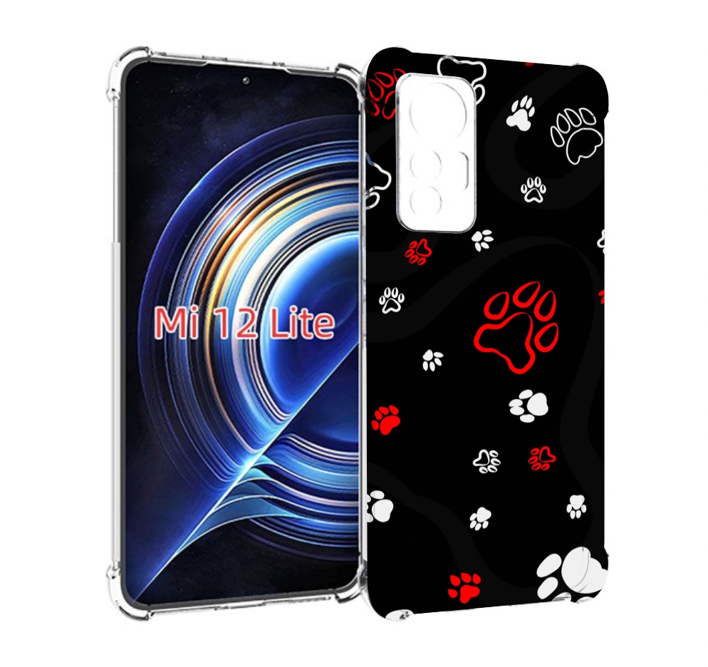 

Чехол MyPads кошачьи-лапки для Xiaomi 12 Lite, Прозрачный, Tocco