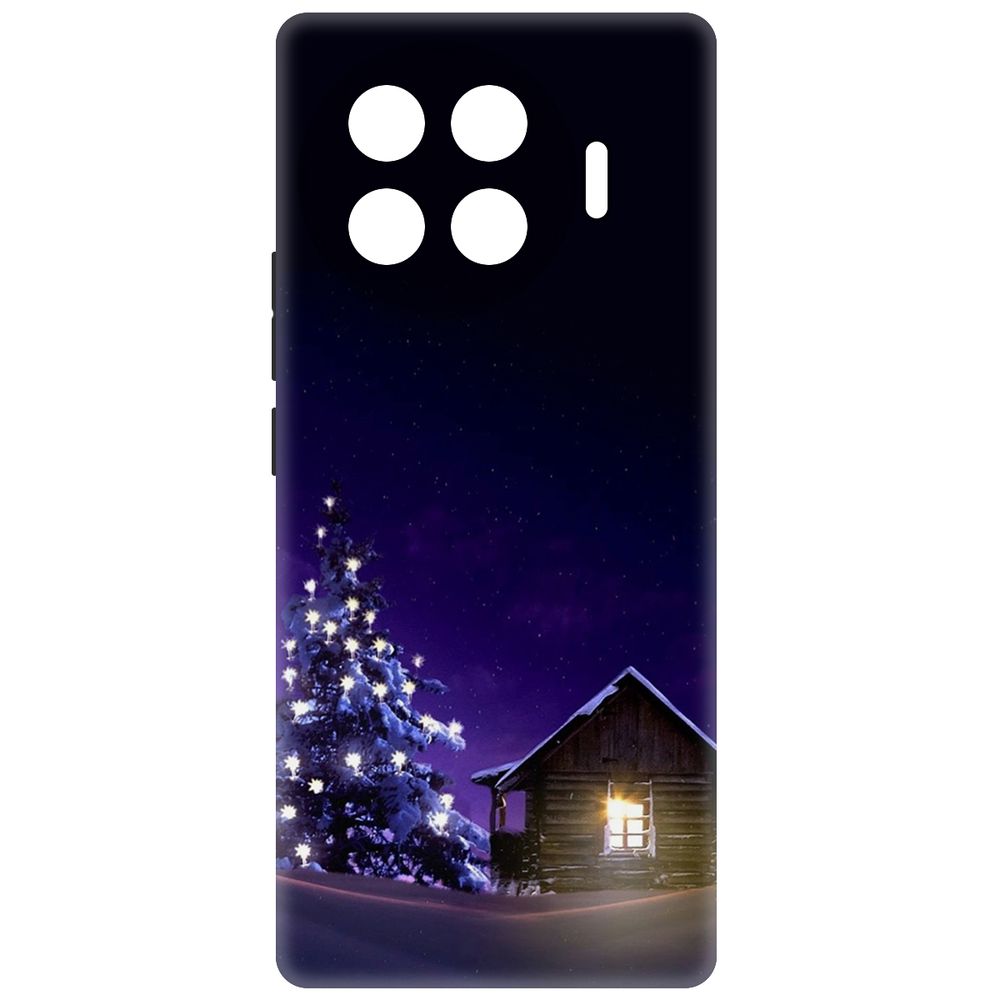 

Чехол-накладка Krutoff Soft Case Зимний домик для TECNO Spark 20 Pro+ черный