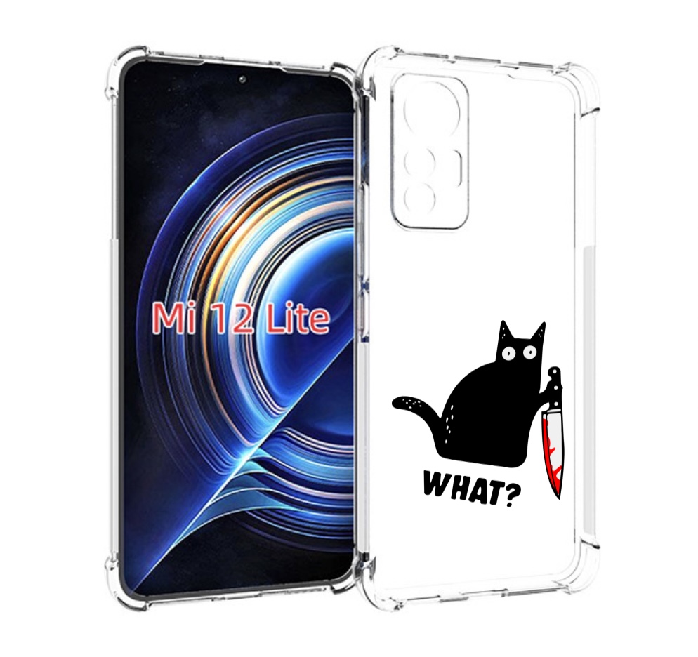 

Чехол MyPads котик-убийца для Xiaomi 12 Lite, Прозрачный, Tocco