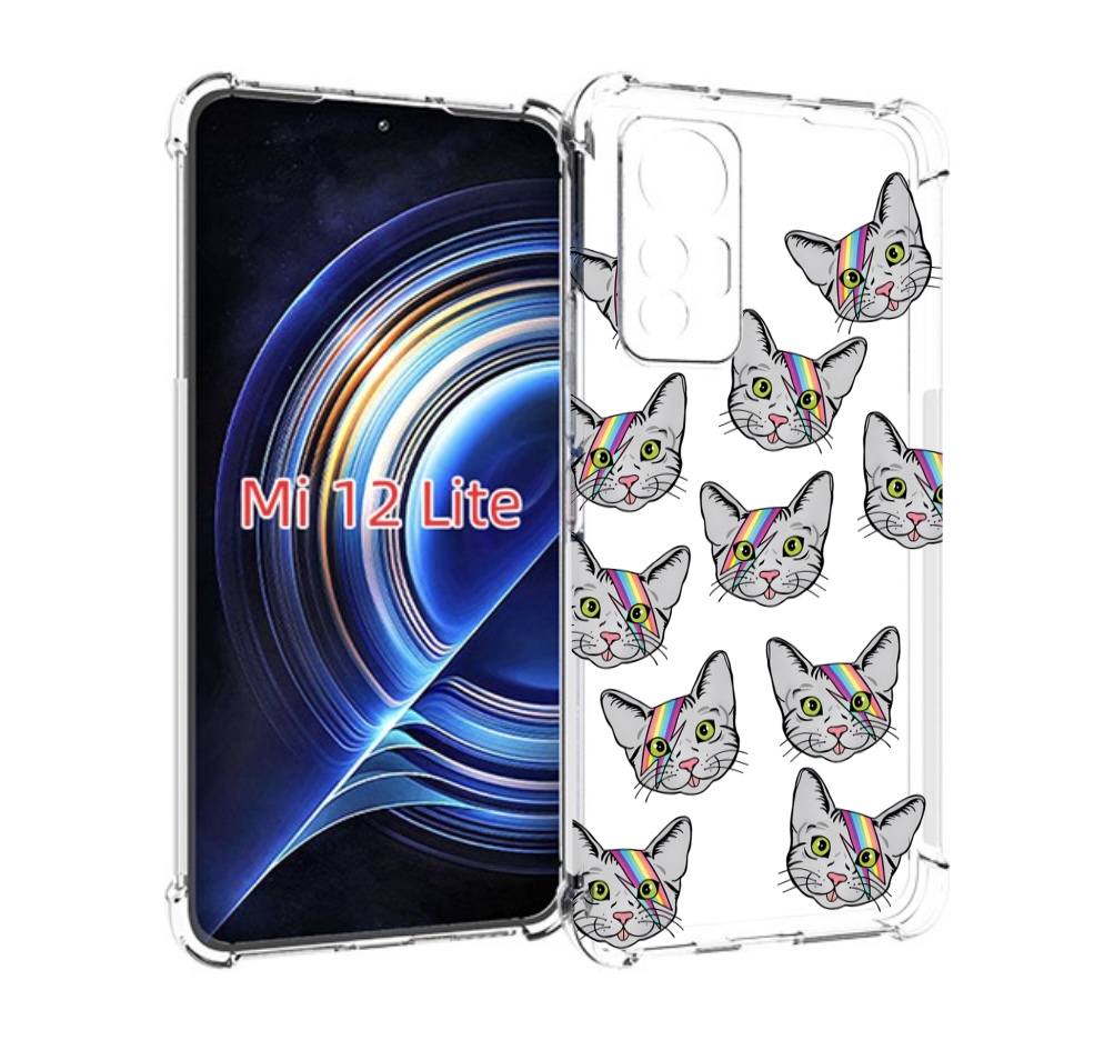 

Чехол MyPads кот-с-молнией-на-лбу для Xiaomi 12 Lite, Прозрачный, Tocco