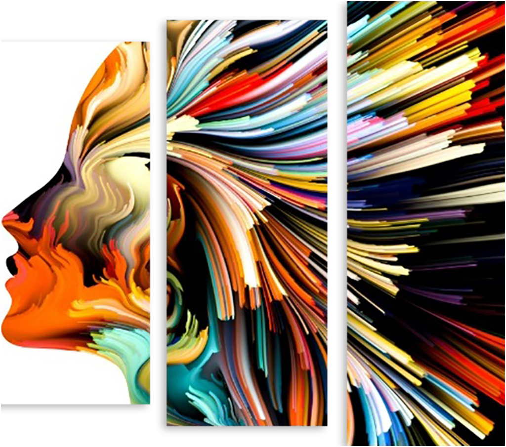 

Картина модульная на холсте Модулка Книжные иллюзии 90x83 см, 3425