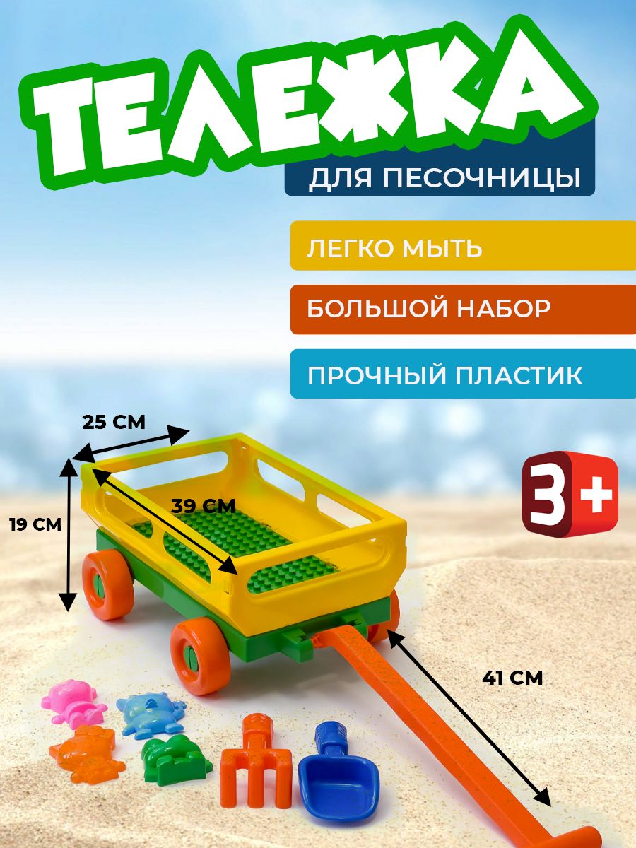 Песочный набор Тележка 7пр 1290₽