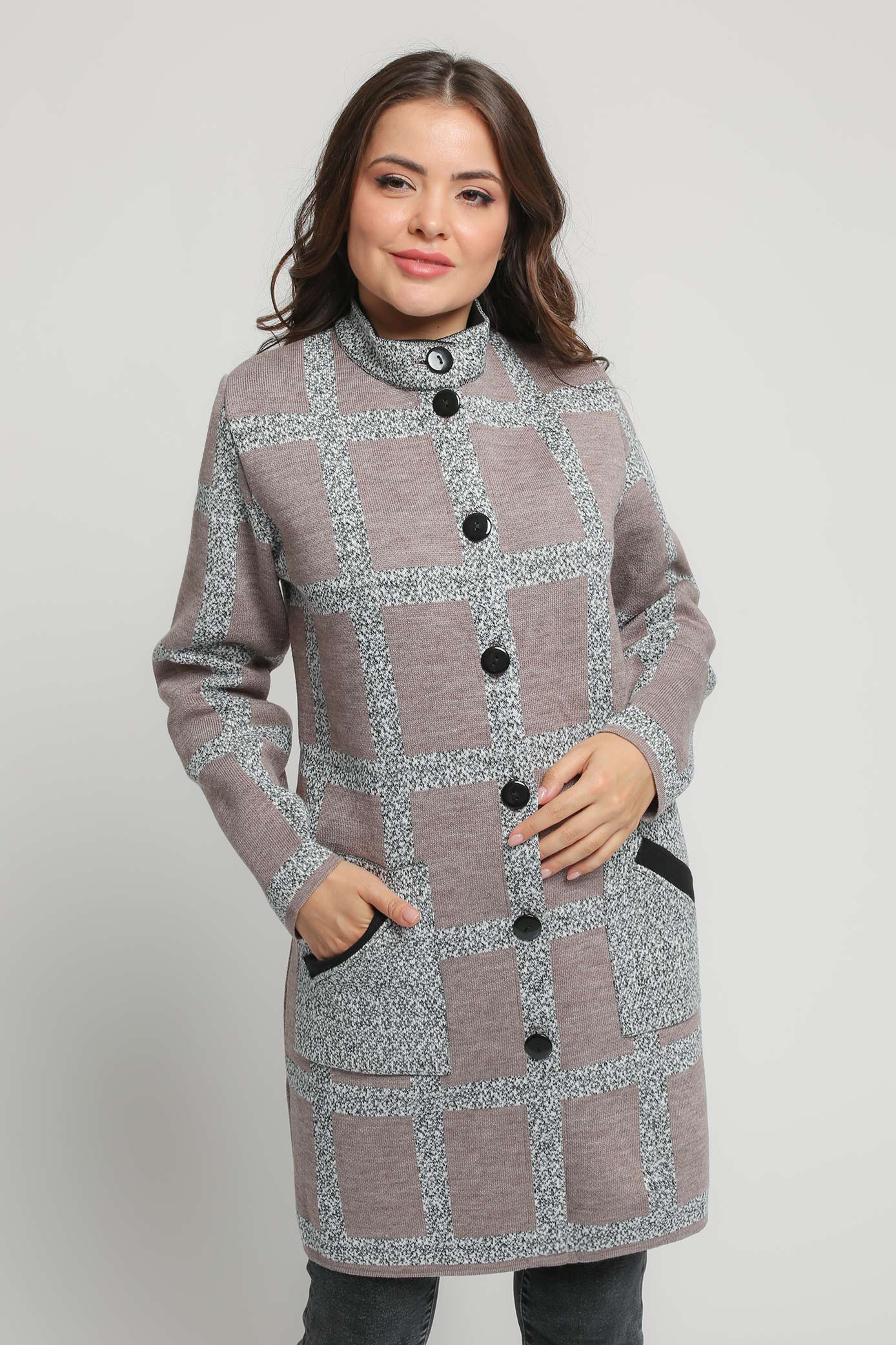 

Кардиган женский Злата В 1389 ст бежевый 52 RU, В 1389 ст