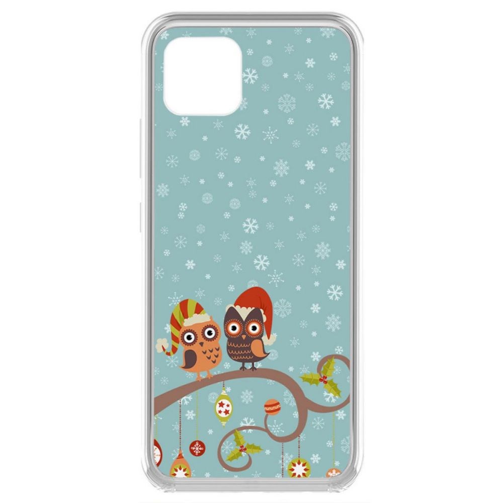 

Чехол-накладка Krutoff Clear Case Совушки для Realme C11
