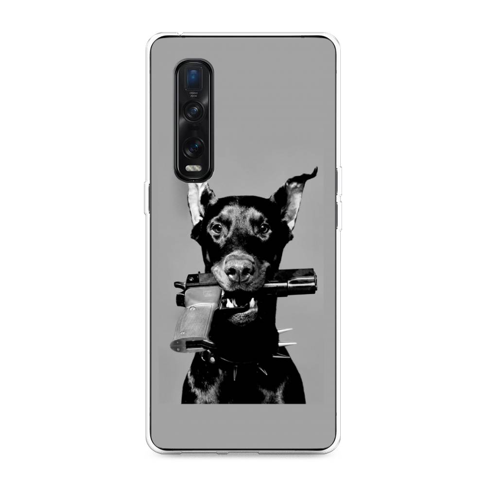 

Силиконовый чехол "Доберман" на Oppo Find X2 Pro, Доберман
