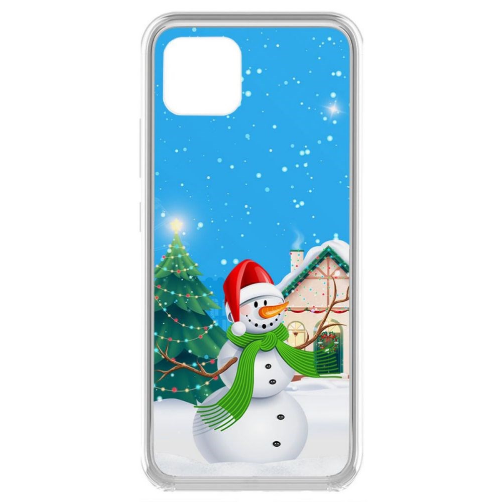 

Чехол-накладка Krutoff Clear Case Снеговик для Realme C11