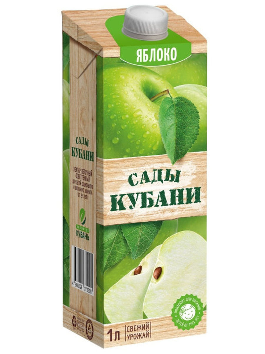 

Нектар Сады Кубани Яблоко 1 л