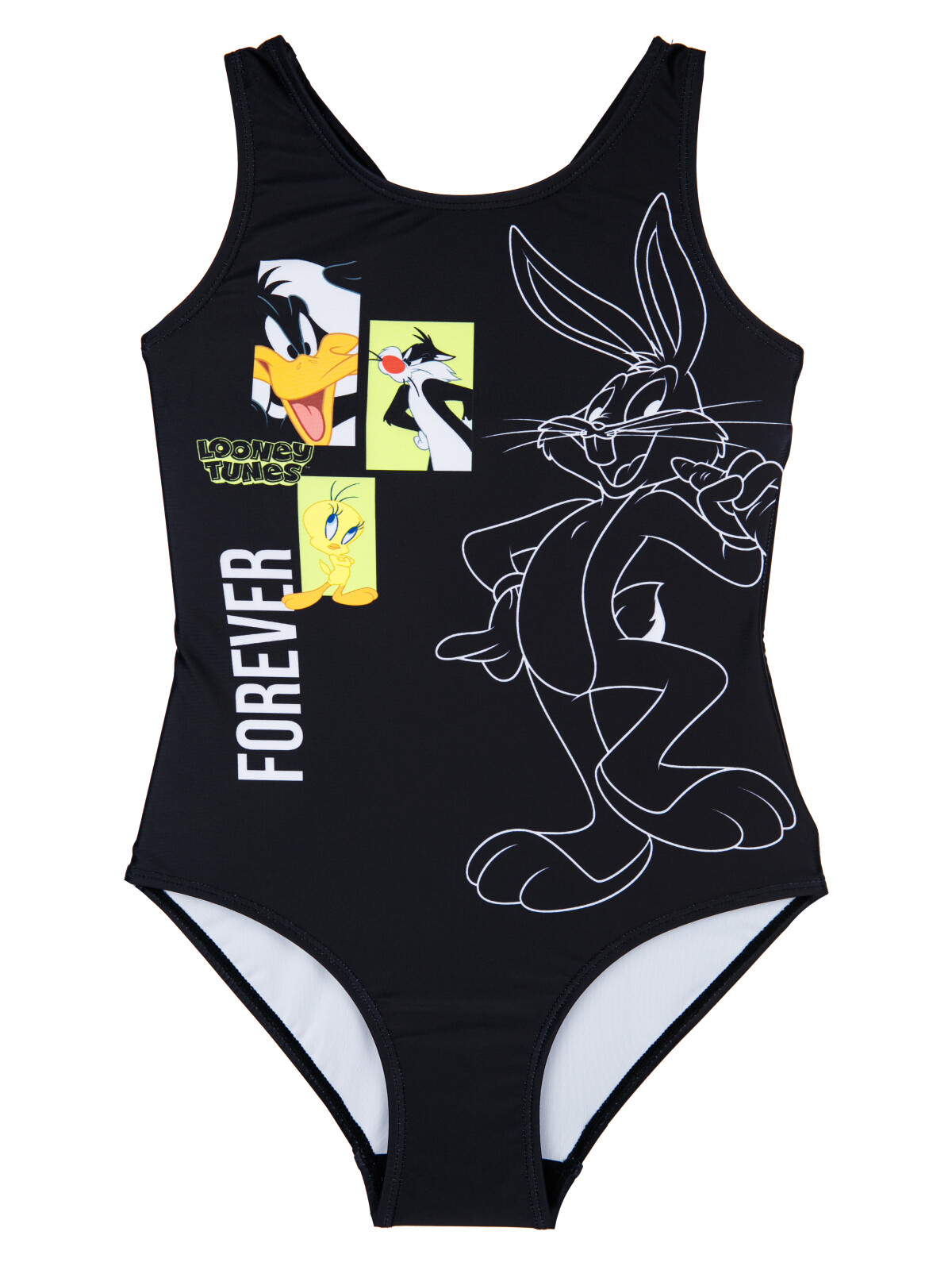 

Купальник слитный детский PlayToday 12441103, черный; разноцветный, 134, 12441103