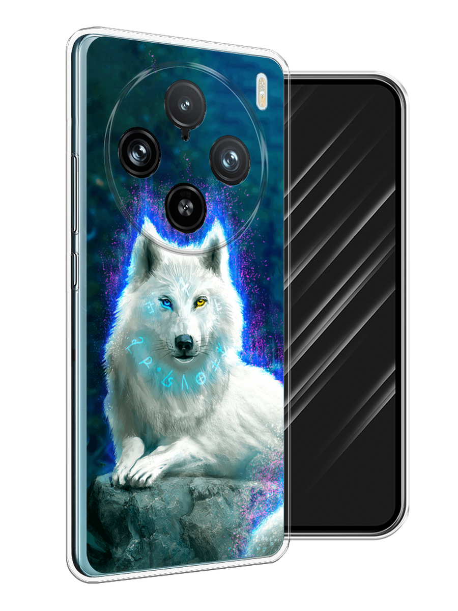 

Чехол Awog на Vivo X100 Pro "Белоснежный волк", Белый;зеленый;фиолетовый, 2611850-1