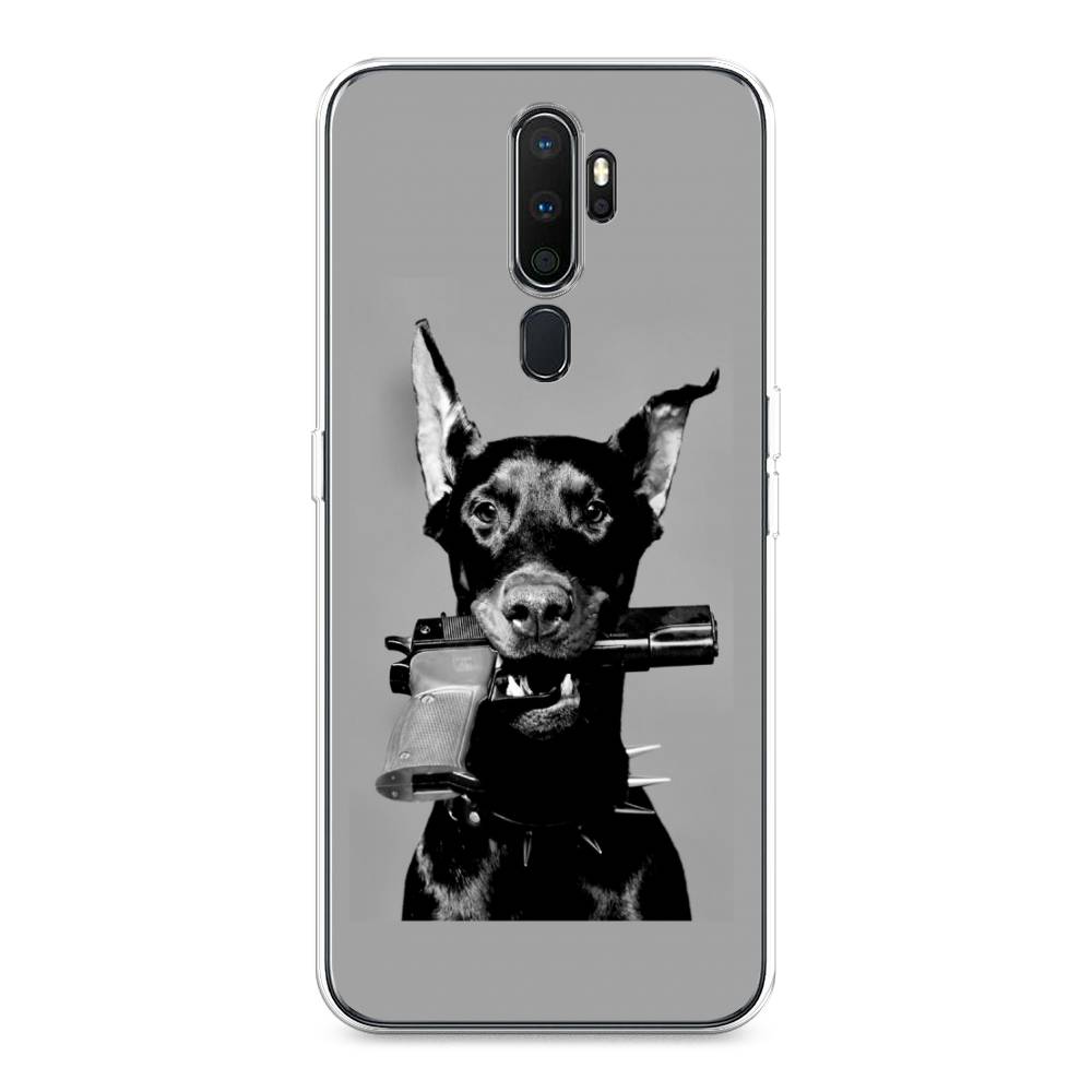 

Силиконовый чехол "Доберман" на Oppo A9 (2020), Разноцветный, 251950-1