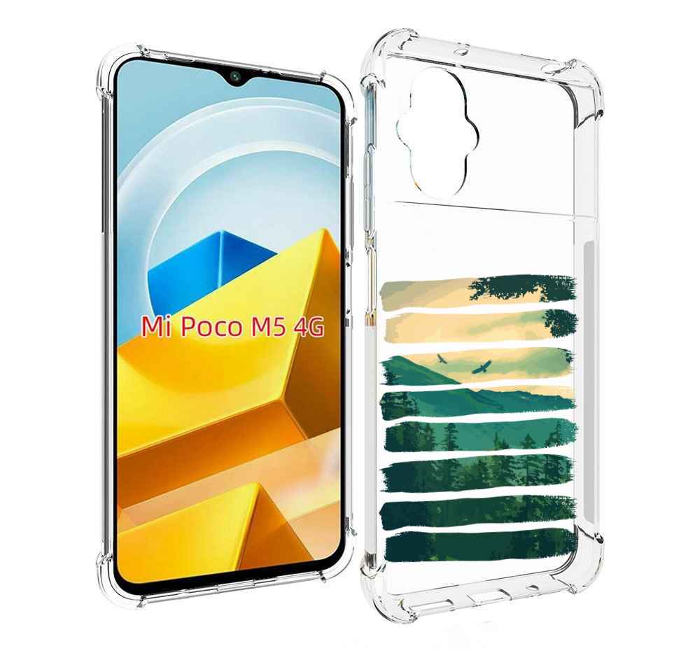 Чехол Mypads Лесная Чаща Для Poco M5 Противоударный