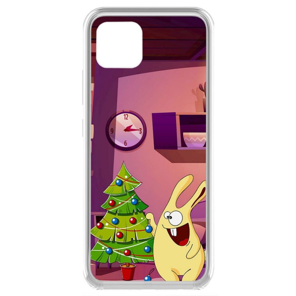 

Чехол-накладка Krutoff Clear Case Кролик для Realme C11