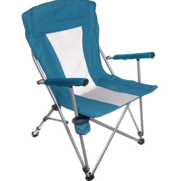 Кресло кемпинговое с подстаканником CoolWalk CW-345, голубой