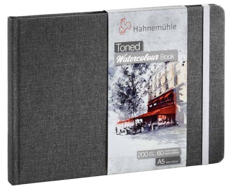 

Альбом для акварели Hahnemuhle Watercolour book пейзаж А5 30л 200г, целлюлоза, с/з, серый