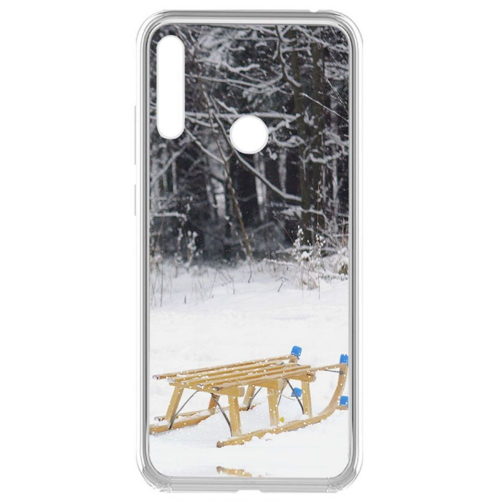 

Чехол-накладка Krutoff Clear Case Санки для Huawei Y6 (2019)