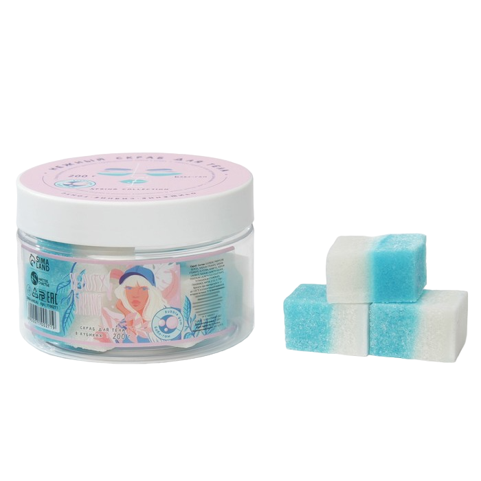 

Скраб для тела в форме кубиков "Сияй этой весной!", сладкая жвачка, 200 г, 8 Марта