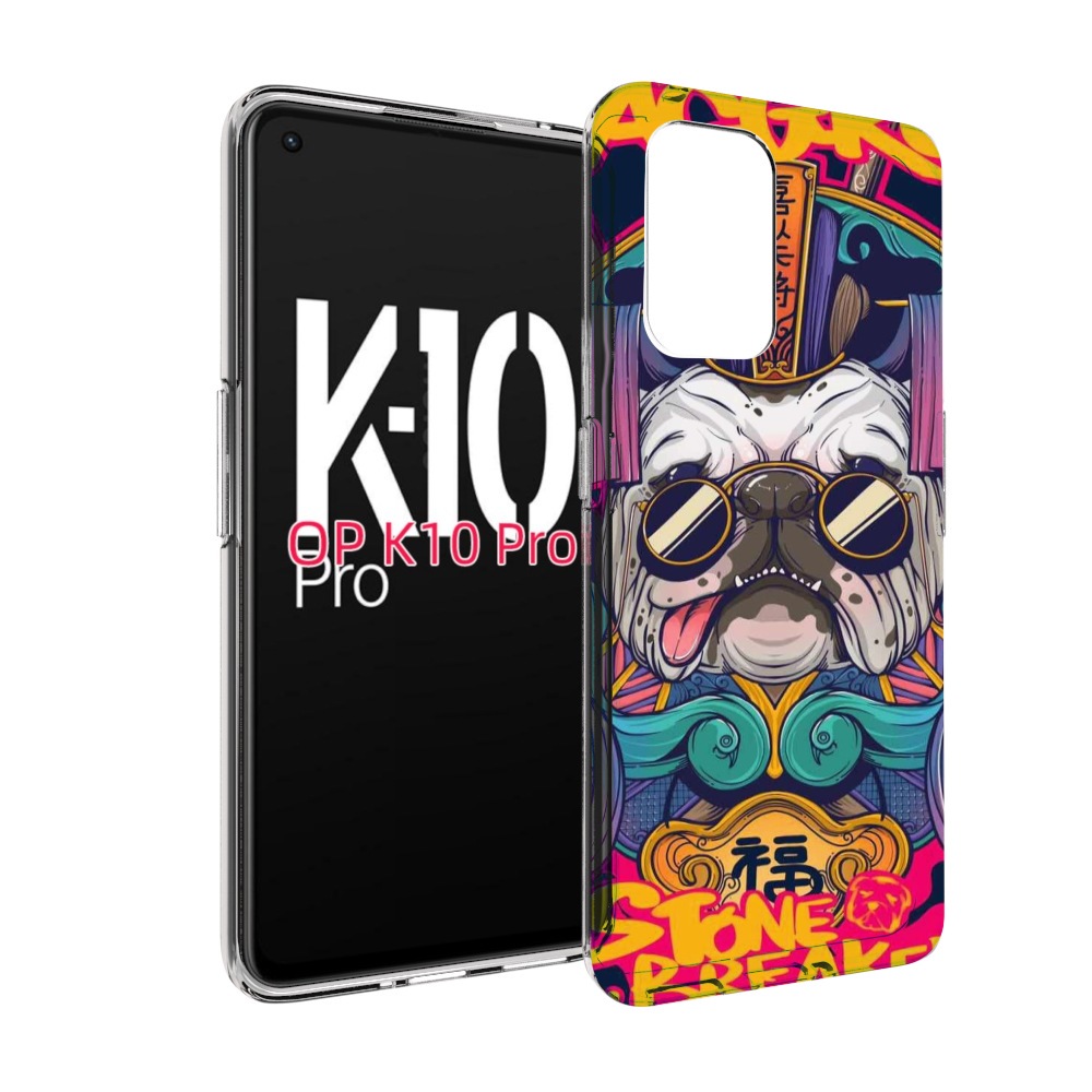 

Чехол MyPads мопс агро яркая для OPPO K10 Pro, Прозрачный, Tocco