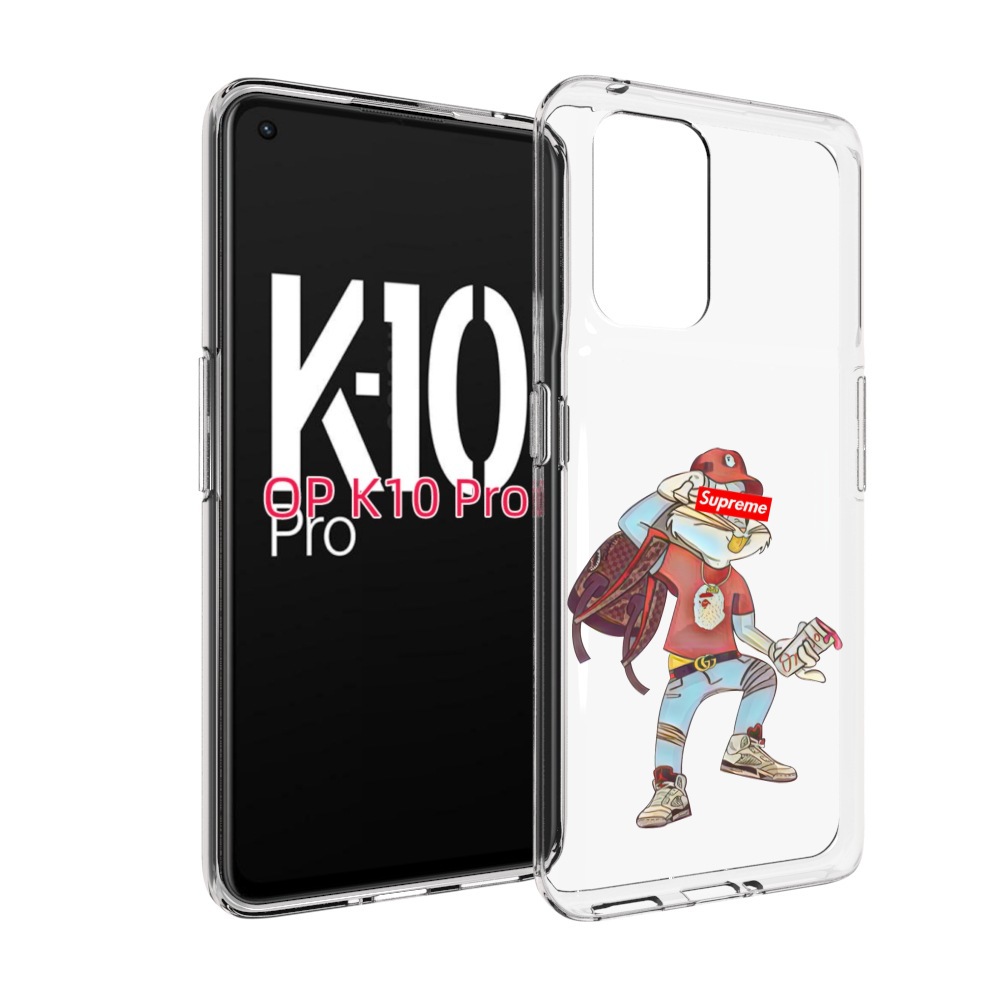 

Чехол MyPads моднявый-заяц детский для OPPO K10 Pro, Прозрачный, Tocco