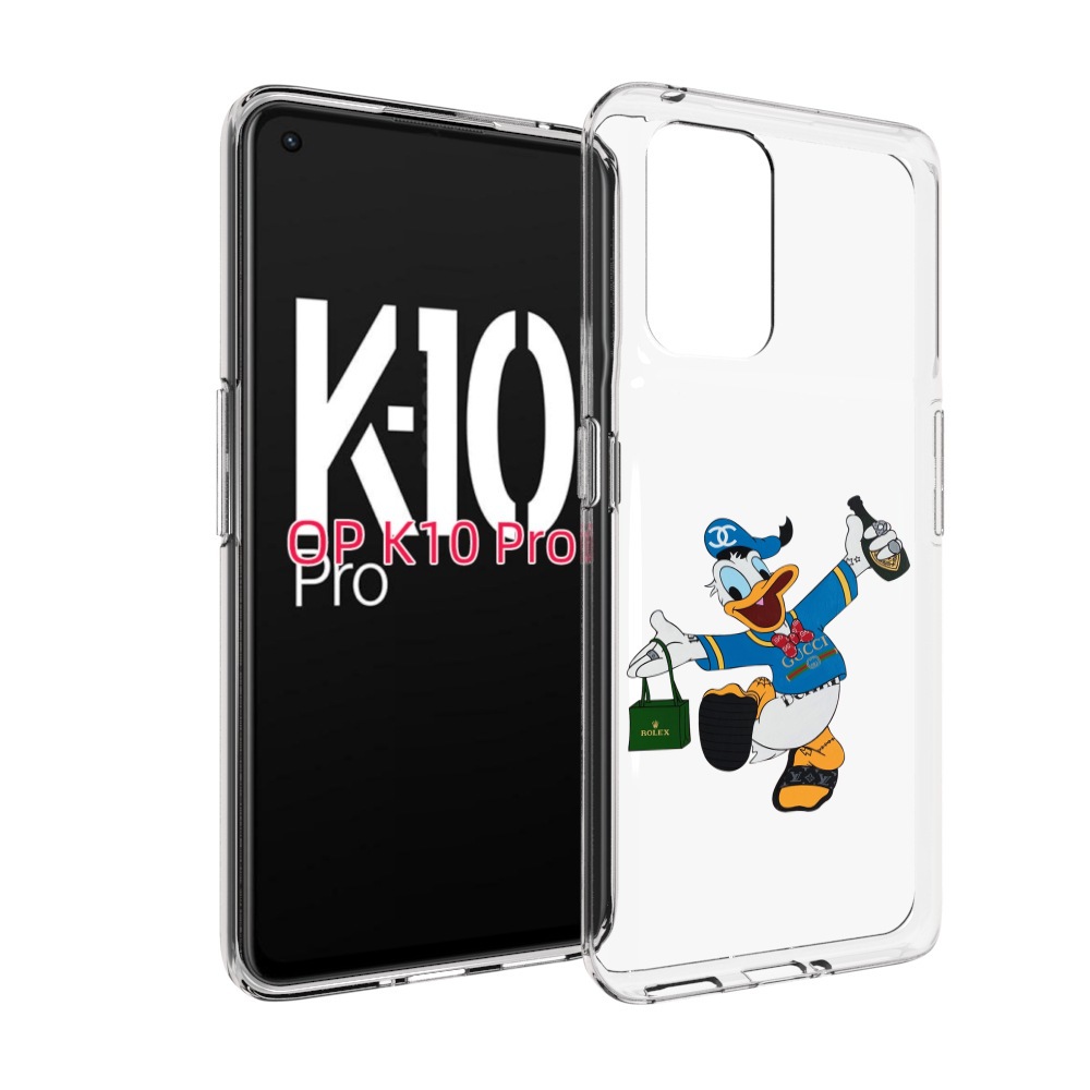 

Чехол MyPads модный-дональд-дак для OPPO K10 Pro, Прозрачный, Tocco