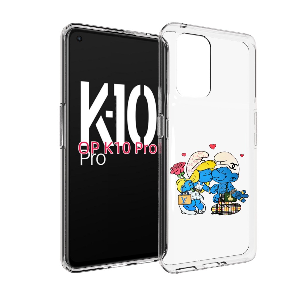 

Чехол MyPads модные-смурфики для OPPO K10 Pro, Прозрачный, Tocco