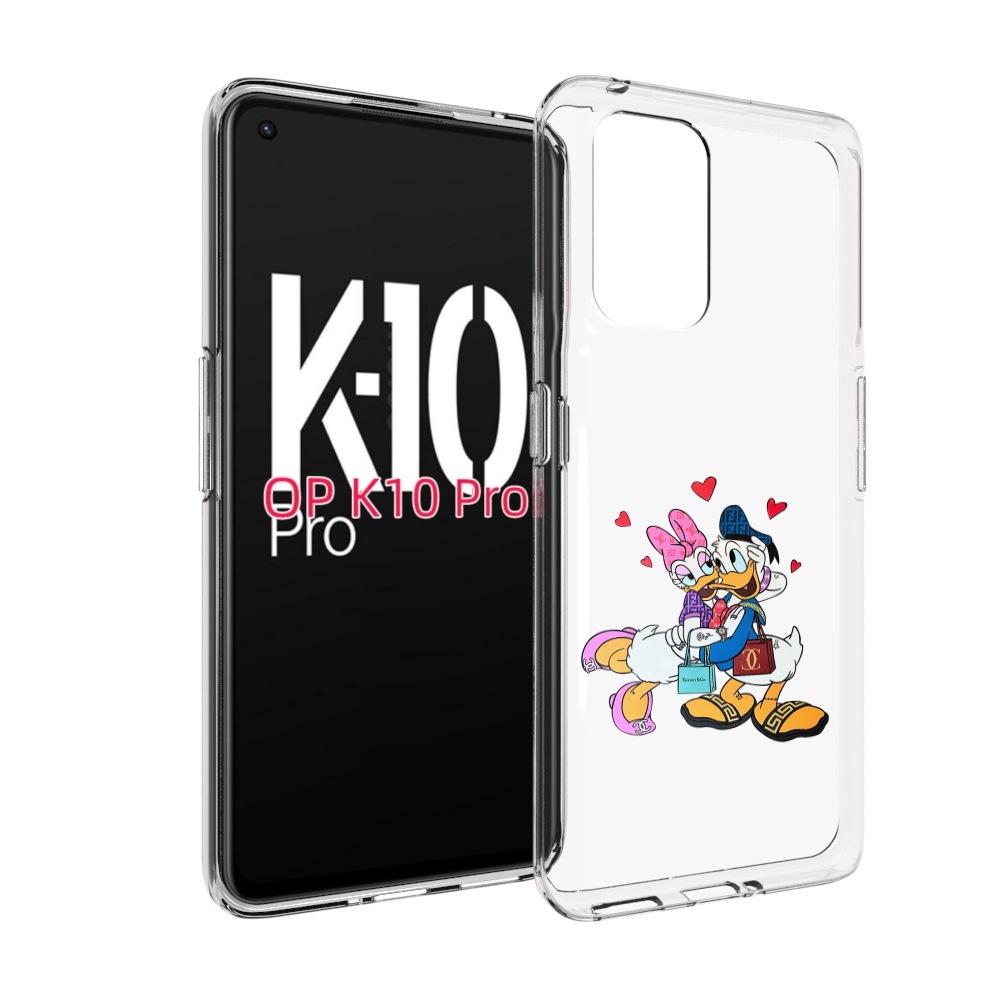 

Чехол MyPads модные-влюбленные-утки для OPPO K10 Pro, Прозрачный, Tocco