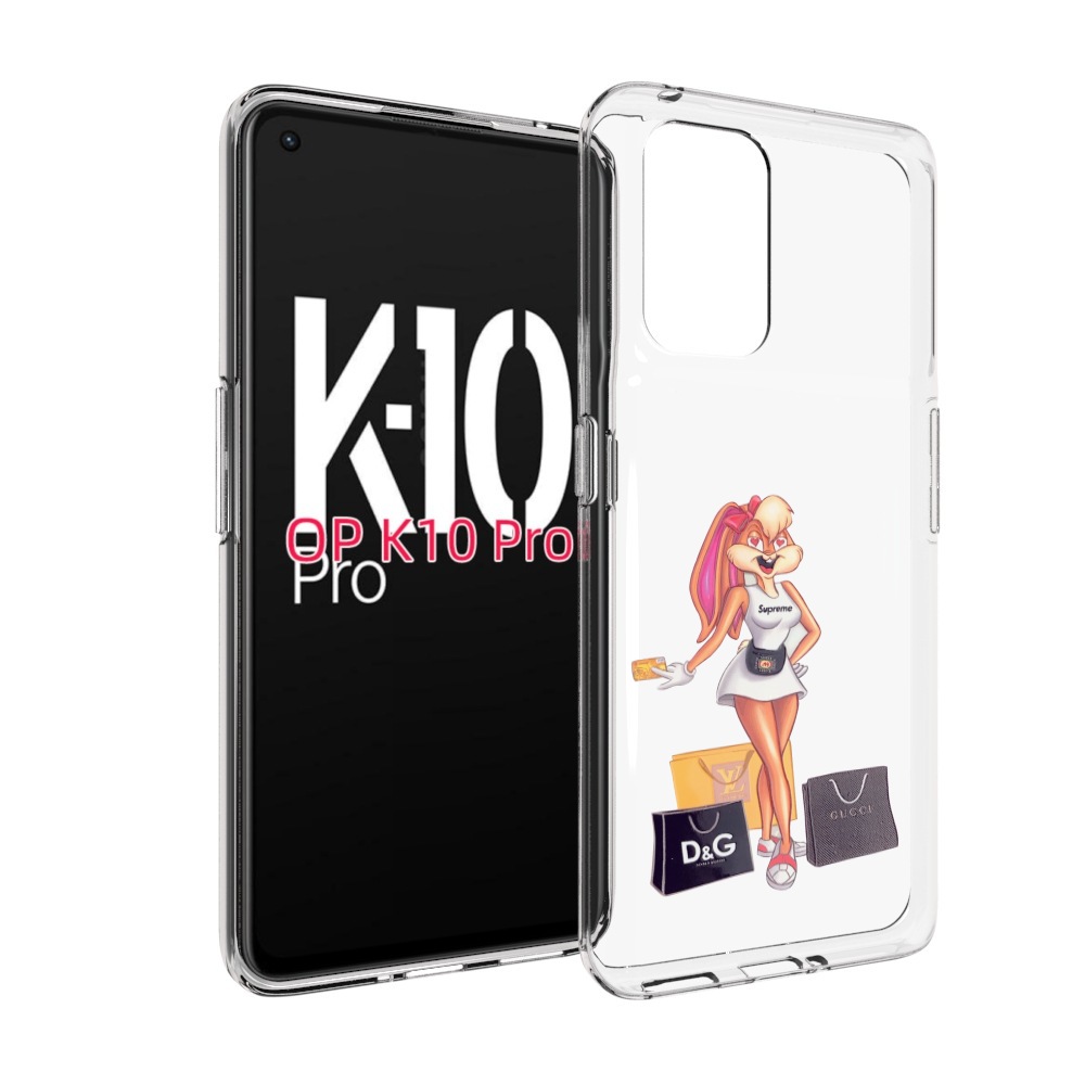 

Чехол MyPads модница-зайка женский для OPPO K10 Pro, Прозрачный, Tocco